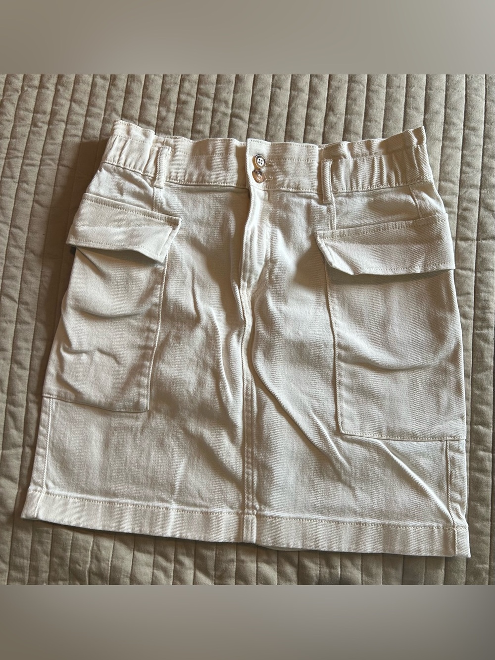 Joe Fresh Cream Utility Pocket Skirt